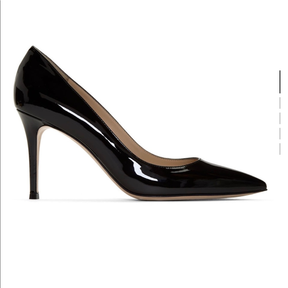 Gianvito Rossi Black Patent Heels